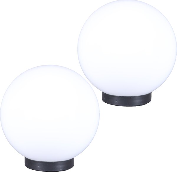 Lampade a sfera per esterni set di 2 lampade da giardino 15/15cm bianco E27