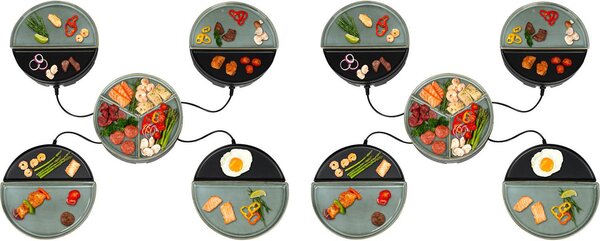 Bourgini Chef's Dinner Party - Piatti da forno e da grill - Set da gourmet - Grigio smaltato - 8 persone