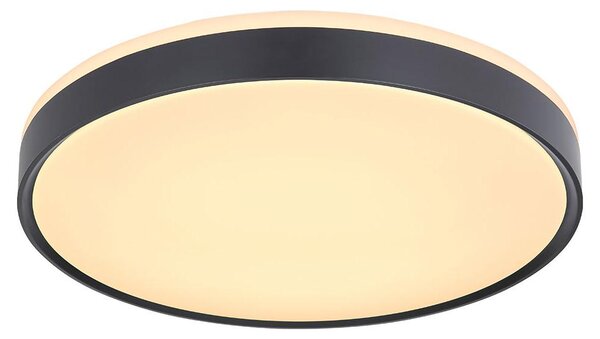 Lampada da soffitto a LED, nero, metallo, bianco, CCT
