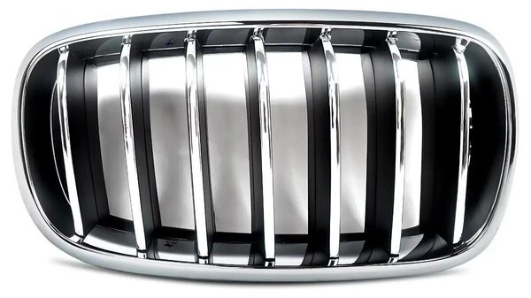 Griglia anteriore - BMW X5 F15/X5M F85, X6 F16/X6M F86 - Lato destro, lato passeggero - 7 listelli - Cromo e plastica ABS - 2013–2018