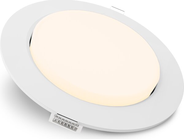 SSC-LUXon RX-3 faretto da incasso LED piatto in bianco rotondo - con lampada LumiFLEX GX53 LED 6W dimmerabile - faretto da incasso a soffitto lampada da incasso per soggiorno e corridoio