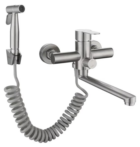 Miscelatore per cucina - Miscelatore monocomando - Miscelatore a leva singola - Acqua calda e fredda - Finitura spazzolata - Stile 6 - Lega di zinco - Acciaio inossidabile