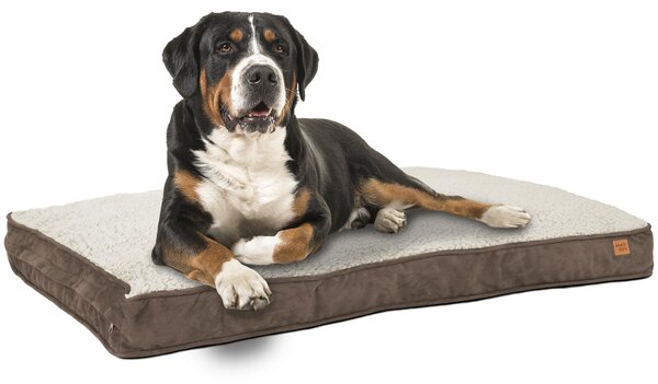 Cuccia per cani, cesta per cani, cuscino per cani, 120 x 78 cm, lavabile e antiscivolo, Happy Dreams XL, marrone, ib style®