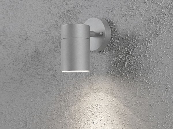Lampada da parete per esterni a LED, illuminazione per facciate, luce per esterni 12 cm, grigio