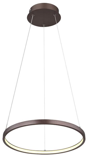 Lampada a sospensione LED, metallo, color caffè, 3000K, H 120 cm