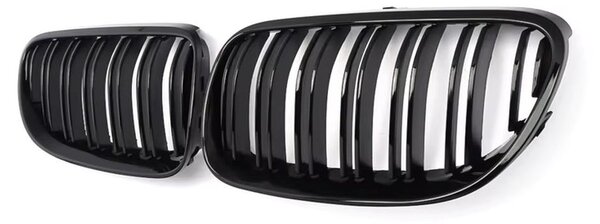 Griglia anteriore - Modello coupé E92 / cabriolet E93 - Coppia - Design a rete - Nero lucido - Restyling 2010–2013