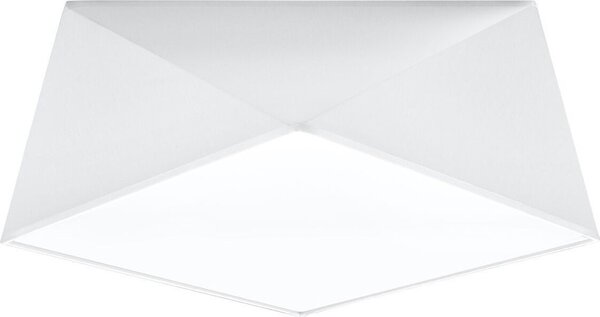 Lampada da soffitto Plafoniera con paralume in tessuto bianco Camera da letto Soggiorno Illuminazione