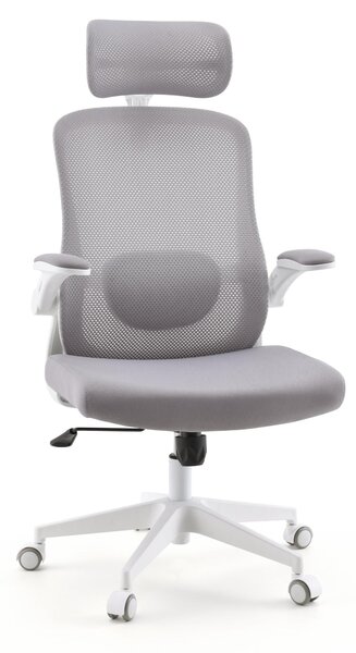 MyBuero Home Office sedia da ufficio Vertuflex sedia da scrivania con braccioli ribaltabili tessuto / rete sedia girevole