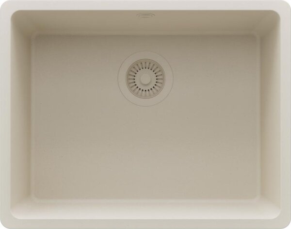 PRIMAGRAN lavello sottopiano in granito beige 56x44cm, set lavello 1 vasca + scarico, lavello in granito da base 60 cm - Venice Easy
