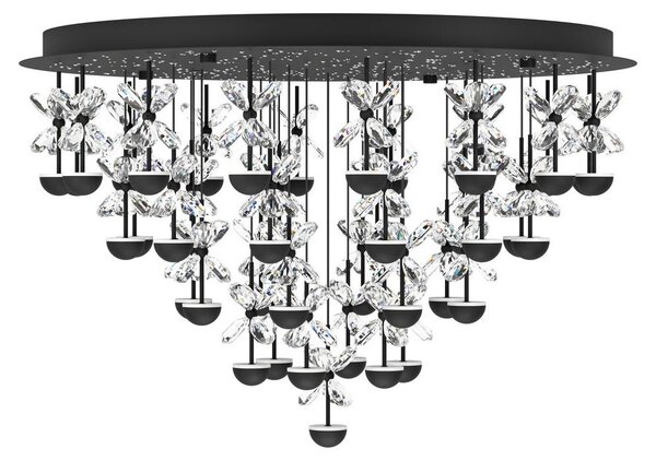 Lampada a sospensione nera Pianopoli 2, dimensioni 87 cm x 12 cm
