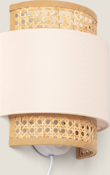 Applique Ratán e tessuto Amaia Broken bianco