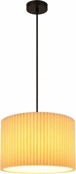 Lampada a sospensione a LED, tessuto color naturale, H 120 cm