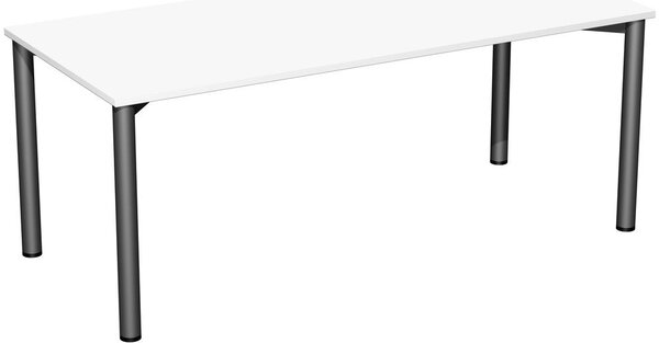 Scrivania ad altezza fissa, 1800x800x720, bianco/antracite