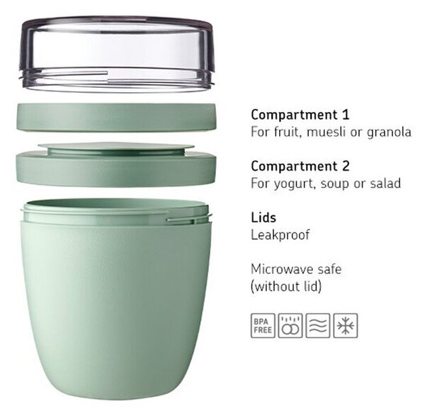 Portapranzo con scomparti/per yogurt Ellipse – Mepal