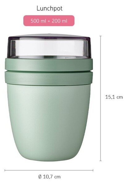 Portapranzo con scomparti/per yogurt Ellipse – Mepal