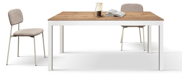Tavolo allungabile <b> Ettore </b> da 160 a 240 con gambe bianche