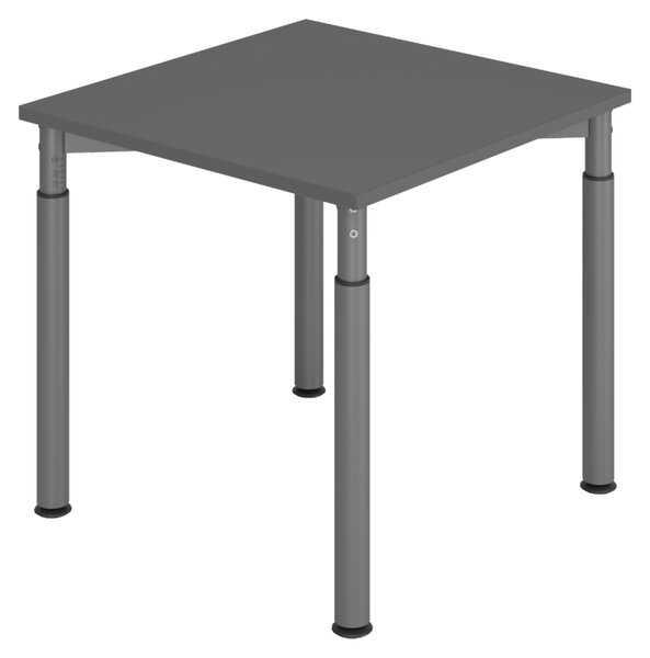 Bümö Scrivania Serie-Y - Dimensioni: 80 x 80 cm, Decorazione: grafite, Struttura: grafite