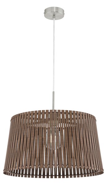 Eglo 96199 Sendero lampada a sospensione Ø 45 cm nichel opaco marrone scuro