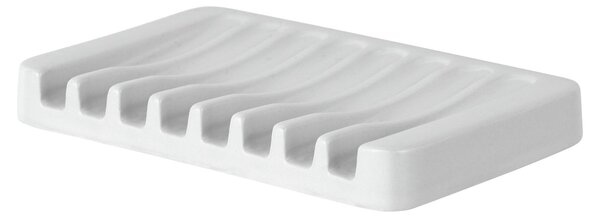 Collezione SCHÖNER WOHNEN: Porta sapone in Vetroceramica, modello ADINE, per il bagno. Realizzato con materiali di alta qualità, dotato di base antiscivolo e sistema di drenaggio dell'acqua. Dimensioni: 13 cm x 1 cm x 8 cm. Colore: bianco