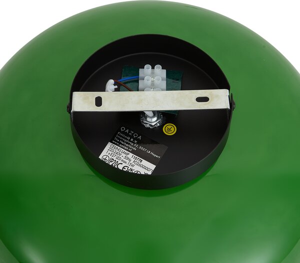 Plafoniera retrò nera con vetro verde 30 cm - Glaze