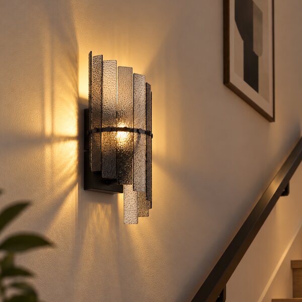Lampada da Parete di Design Nera con Vetro Fumé - Versailles
