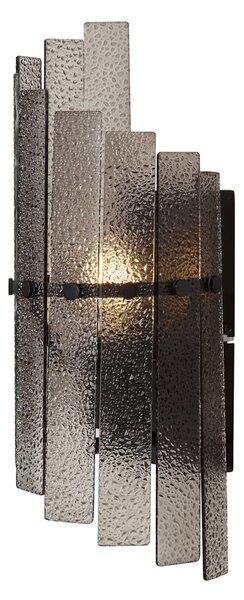 Lampada da Parete di Design Nera con Vetro Fumé - Versailles