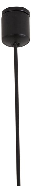 Lampada a sospensione Art Déco bronzo con vetro ambrato lineare 8 luci - TEXT