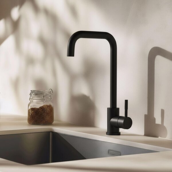 Miscelatore da cucina nero opaco, modello PS8010-10, linea Pure.Sink