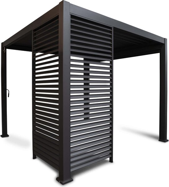 MIRADOR 111 Parete a doghe 0,93 m alluminio antracite per pergola Deluxe