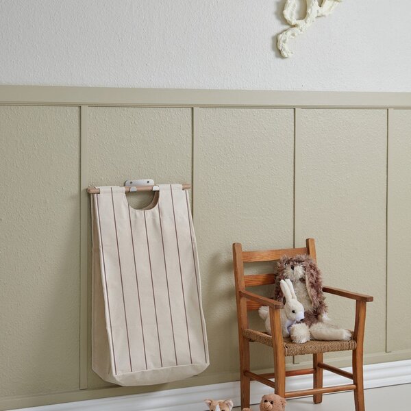 Cesta per il bucato da parete beige in tessuto BagUp – ReCollector