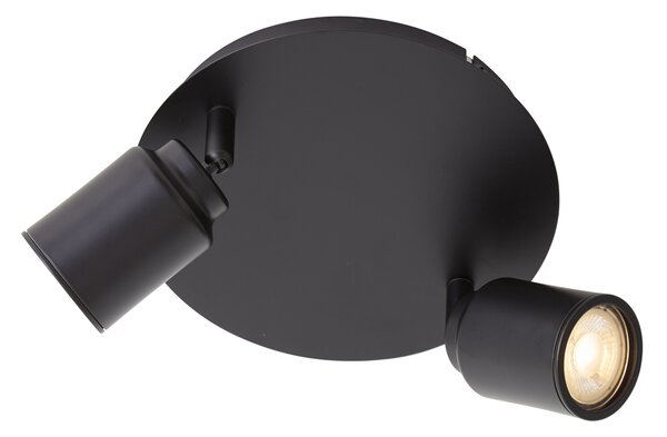 Faretto moderno per bagno nero 2 luci IP44 - Ducha