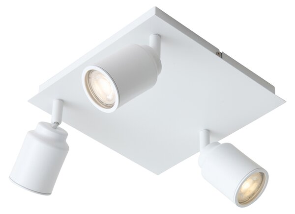 Faretto da bagno moderno bianco quadrato 3 luci IP44 - Ducha
