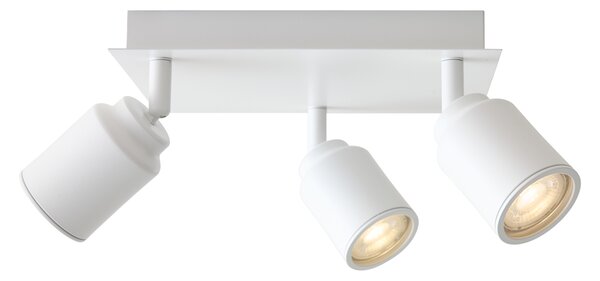 Faretto da bagno moderno bianco quadrato 3 luci IP44 - Ducha