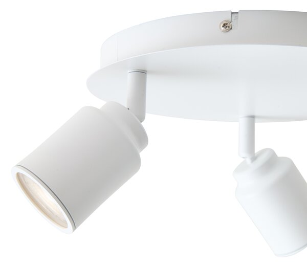 Faretto moderno da bagno bianco 3 luci IP44 - Ducha