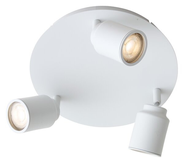 Faretto moderno da bagno bianco 3 luci IP44 - Ducha