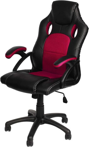 Sedia da ufficio ergonomica - Sedia direzionale confortevole - Ideale per un uso prolungato - Meccanismo di inclinazione - Portata massima: 150 kg - Colore: rosso