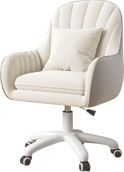 Sedia da ufficio - Sedia da lavoro confortevole - Lavorare comodamente - Poggiatesta regolabile - Portata fino a 200 kg - Beige