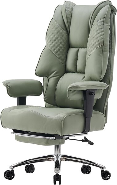 Sedia da ufficio ergonomica - Sedia direzionale - Comfort per lavorare - Sedile con molle insacchettate - Larghezza: 57,5 cm - Verde chiaro