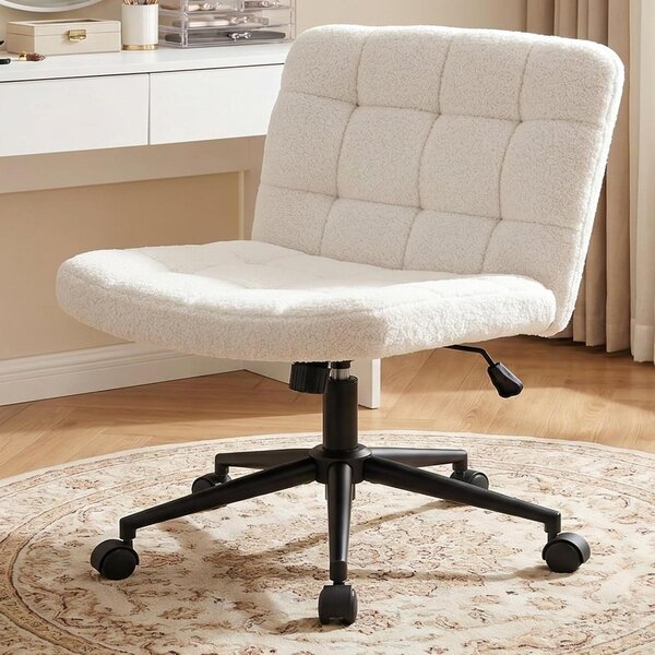 Sedia da ufficio ergonomica - Sedia da studio confortevole - Ideale per lavorare e studiare da casa - Seduta extra larga - Dimensioni seduta: 63x51 cm - Colore: bianco