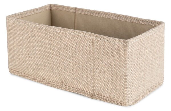 Scatola beige in tessuto 28x12x12 cm Sandy – Compactor
