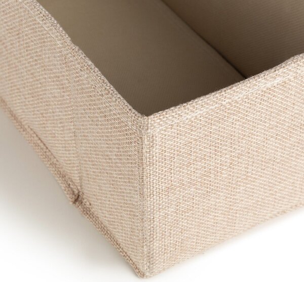 Scatola beige in tessuto 28x12x12 cm Sandy – Compactor