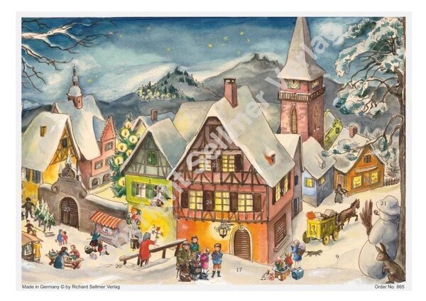 Calendario dell'Avvento "Villaggio innevato"