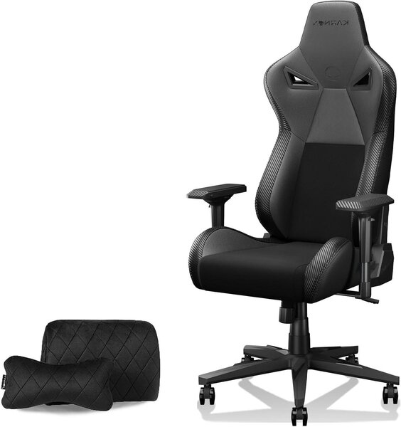 Sedia da gaming, sedia da ufficio - Sedia ergonomica - Seduta confortevole - Schienale regolabile - Altezza 138 cm - Colore nero