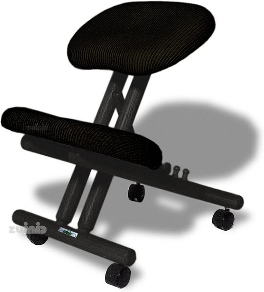 Sedia ergonomica - Sedia da lavoro - Supporto per la seduta - Seduta confortevole - Struttura in legno - Taglia unica - Colore nero