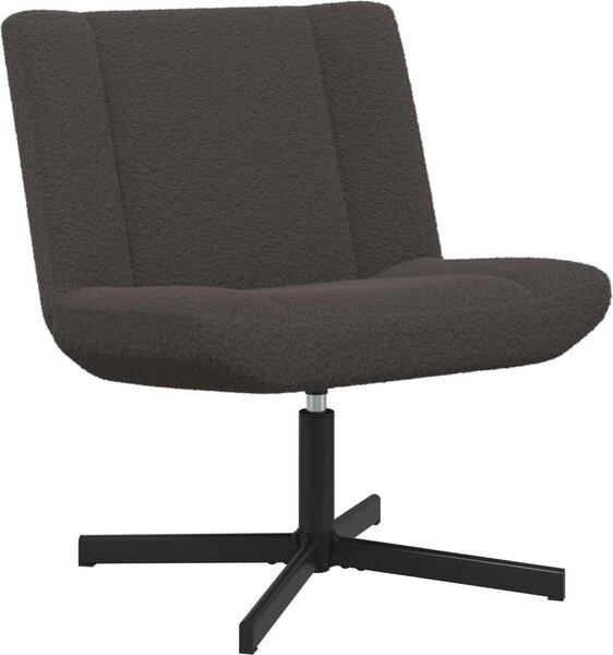 Sedia girevole Grigio scuro 63 x 75 x 76 cm Pelle di Pecora