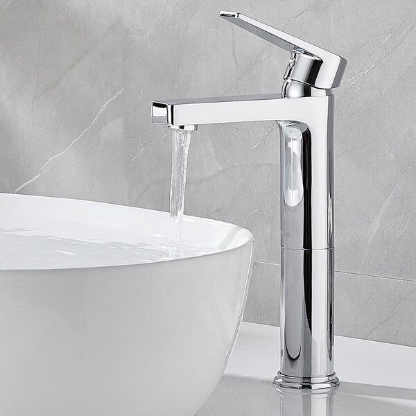Rubinetto per lavabo monocomando - Ottone massiccio - Cromato argento - Cartuccia ceramica