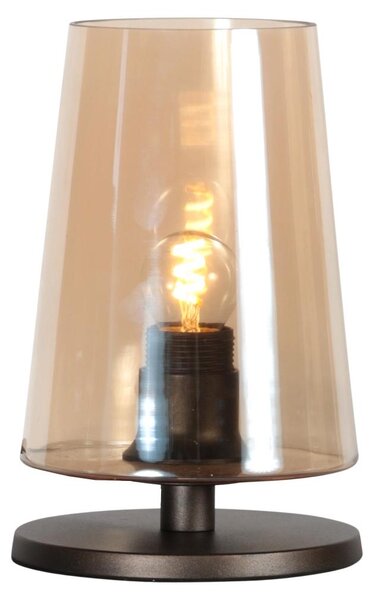 Lampada da tavolo - marrone - Ancilla - vetro metallo - Ø 15cm - E27 - 3103CA - Steinhauer