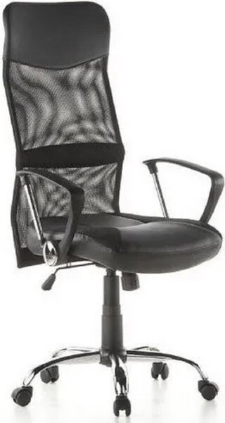 Sedia da ufficio / sedia direzionale Arton 20 mesh / ecopelle nero cromo