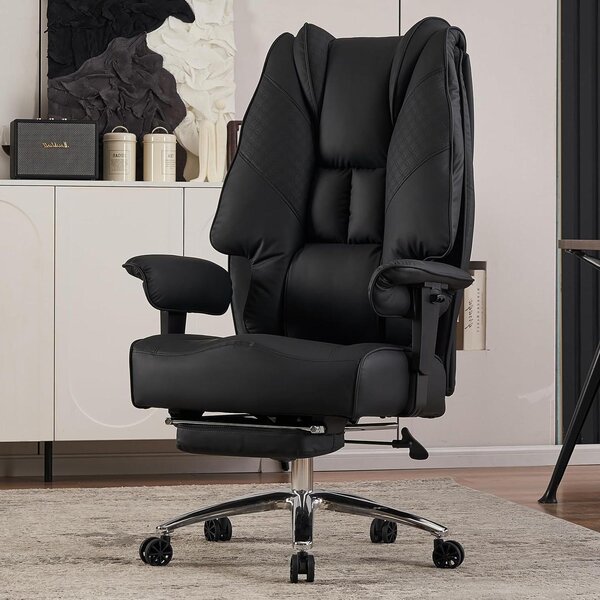 Sedia da ufficio - Sedia direzionale XXL - Adatta per un uso prolungato - Molle insacchettate da 14 cm - Portata massima di 200 kg - Colore: nero