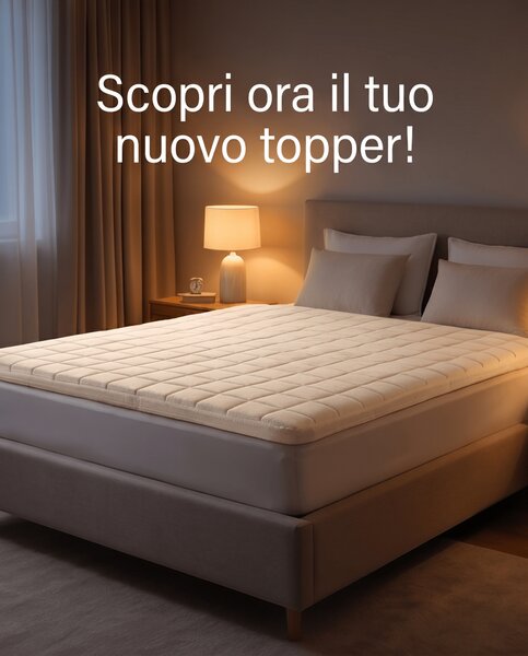 Topper Memory Foam – Correttore Anallergico, 5 cm, Sfoderabile Lavabile 80x190 Singolo standard